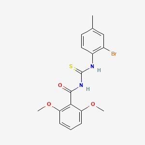 N-[(2-bromo-4-methylphenyl)carbamothioyl]-2,6-dimethoxybenzamide