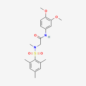 N-(3,4-dimethoxyphenyl)-N~2~-methyl-N~2~-[(2,4,6-trimethylphenyl)sulfonyl]glycinamide