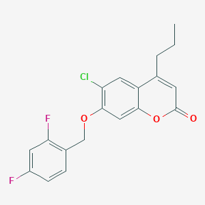 6-CHLORO-7-[(2,4-DIFLUOROPHENYL)METHOXY]-4-PROPYL-2H-CHROMEN-2-ONE