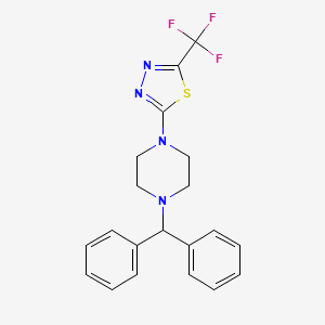 1-(diphenylmethyl)-4-[5-(trifluoromethyl)-1,3,4-thiadiazol-2-yl]piperazine