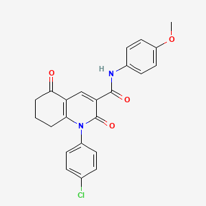 1-(4-chlorophenyl)-N-(4-methoxyphenyl)-2,5-dioxo-1,2,5,6,7,8-hexahydro-3-quinolinecarboxamide