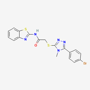 N-1,3-benzothiazol-2-yl-2-{[5-(4-bromophenyl)-4-methyl-4H-1,2,4-triazol-3-yl]thio}acetamide