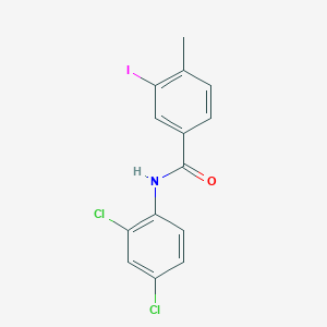 molecular formula C14H10Cl2INO B3516660 N-(2,4-dichlorophenyl)-3-iodo-4-methylbenzamide 