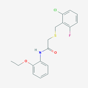 2-{[(2-CHLORO-6-FLUOROPHENYL)METHYL]SULFANYL}-N-(2-ETHOXYPHENYL)ACETAMIDE