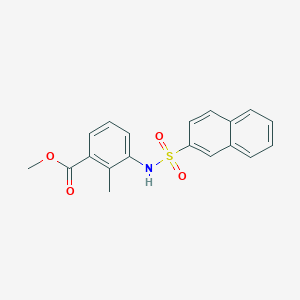 molecular formula C19H17NO4S B3516734 methyl 2-methyl-3-[(2-naphthylsulfonyl)amino]benzoate 