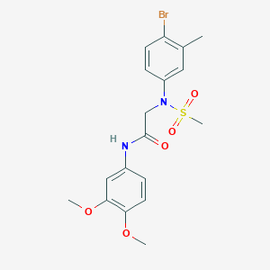 N~2~-(4-bromo-3-methylphenyl)-N~1~-(3,4-dimethoxyphenyl)-N~2~-(methylsulfonyl)glycinamide