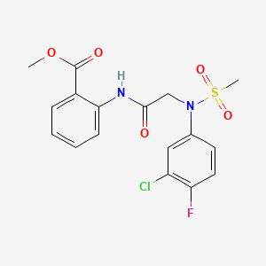 methyl 2-{[N-(3-chloro-4-fluorophenyl)-N-(methylsulfonyl)glycyl]amino}benzoate