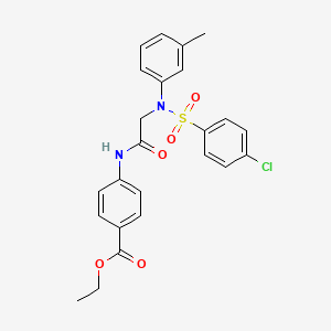 ethyl 4-{[N-[(4-chlorophenyl)sulfonyl]-N-(3-methylphenyl)glycyl]amino}benzoate