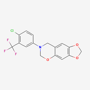 7-[4-chloro-3-(trifluoromethyl)phenyl]-7,8-dihydro-6H-[1,3]dioxolo[4,5-g][1,3]benzoxazine