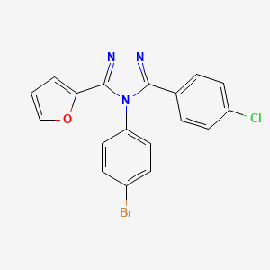 4-(4-Bromophenyl)-3-(4-chlorophenyl)-5-(furan-2-yl)-1,2,4-triazole