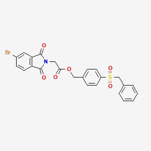 molecular formula C24H18BrNO6S B3516833 4-(benzylsulfonyl)benzyl (5-bromo-1,3-dioxo-1,3-dihydro-2H-isoindol-2-yl)acetate 