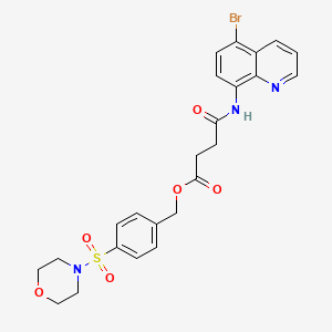 4-(4-morpholinylsulfonyl)benzyl 4-[(5-bromo-8-quinolinyl)amino]-4-oxobutanoate