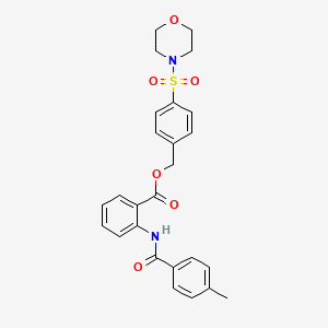 4-(4-morpholinylsulfonyl)benzyl 2-[(4-methylbenzoyl)amino]benzoate