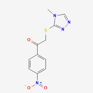 molecular formula C11H10N4O3S B3516868 2-[(4-methyl-4H-1,2,4-triazol-3-yl)thio]-1-(4-nitrophenyl)ethanone 