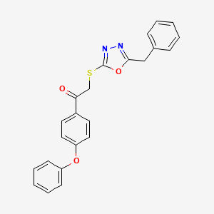 2-[(5-benzyl-1,3,4-oxadiazol-2-yl)thio]-1-(4-phenoxyphenyl)ethanone