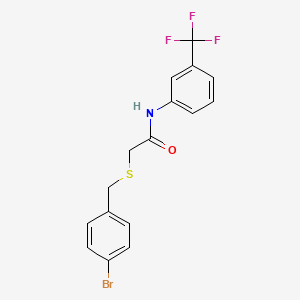 2-[(4-bromobenzyl)thio]-N-[3-(trifluoromethyl)phenyl]acetamide