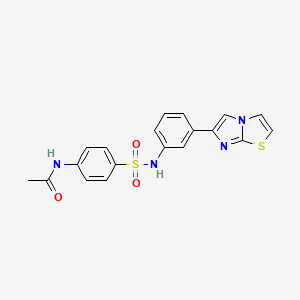 N-(4-{[(3-imidazo[2,1-b][1,3]thiazol-6-ylphenyl)amino]sulfonyl}phenyl)acetamide