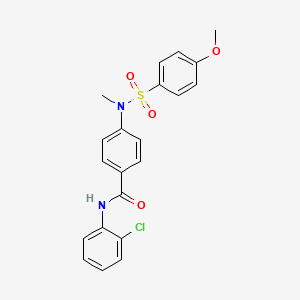 molecular formula C21H19ClN2O4S B3516949 N-(2-chlorophenyl)-4-[[(4-methoxyphenyl)sulfonyl](methyl)amino]benzamide 