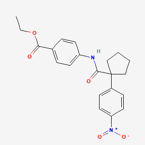 ethyl 4-({[1-(4-nitrophenyl)cyclopentyl]carbonyl}amino)benzoate