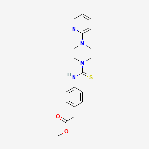 molecular formula C19H22N4O2S B3516965 Methyl 2-[4-[(4-pyridin-2-ylpiperazine-1-carbothioyl)amino]phenyl]acetate 