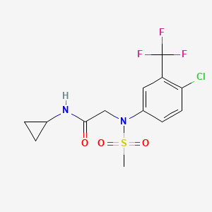 2-[4-chloro-N-methylsulfonyl-3-(trifluoromethyl)anilino]-N-cyclopropylacetamide