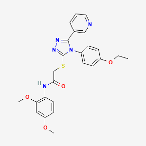 molecular formula C25H25N5O4S B3516987 N-(2,4-dimethoxyphenyl)-2-{[4-(4-ethoxyphenyl)-5-(pyridin-3-yl)-4H-1,2,4-triazol-3-yl]sulfanyl}acetamide CAS No. 477330-22-6