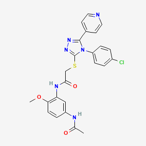 N-[5-(Acetylamino)-2-methoxyphenyl]-2-{[4-(4-chlorophenyl)-5-(4-pyridinyl)-4H-1,2,4-triazol-3-YL]sulfanyl}acetamide