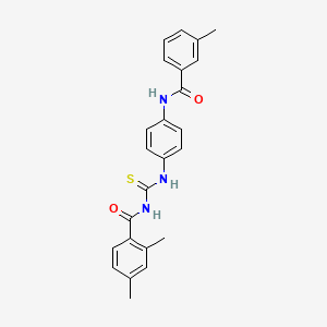 molecular formula C24H23N3O2S B3517001 2,4-dimethyl-N-[({4-[(3-methylbenzoyl)amino]phenyl}amino)carbonothioyl]benzamide 