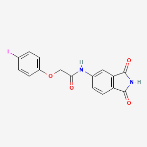 molecular formula C16H11IN2O4 B3517009 N-(1,3-dioxo-2,3-dihydro-1H-isoindol-5-yl)-2-(4-iodophenoxy)acetamide 