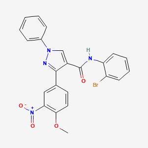 N-(2-bromophenyl)-3-(4-methoxy-3-nitrophenyl)-1-phenylpyrazole-4-carboxamide