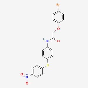 molecular formula C20H15BrN2O4S B3517022 2-(4-bromophenoxy)-N-{4-[(4-nitrophenyl)thio]phenyl}acetamide 