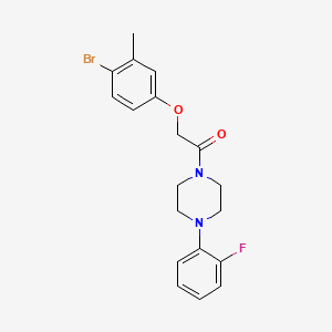 1-[(4-bromo-3-methylphenoxy)acetyl]-4-(2-fluorophenyl)piperazine