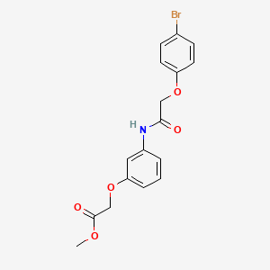 molecular formula C17H16BrNO5 B3517030 methyl (3-{[(4-bromophenoxy)acetyl]amino}phenoxy)acetate 