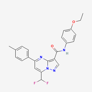 molecular formula C23H20F2N4O2 B3517054 7-(difluoromethyl)-N-(4-ethoxyphenyl)-5-(4-methylphenyl)pyrazolo[1,5-a]pyrimidine-3-carboxamide 