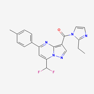 7-(difluoromethyl)-3-[(2-ethyl-1H-imidazol-1-yl)carbonyl]-5-(4-methylphenyl)pyrazolo[1,5-a]pyrimidine