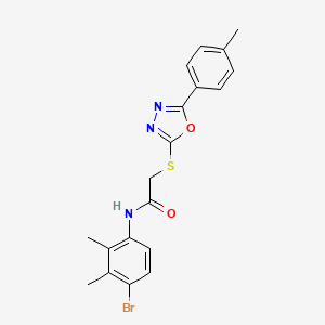 N-(4-bromo-2,3-dimethylphenyl)-2-{[5-(4-methylphenyl)-1,3,4-oxadiazol-2-yl]sulfanyl}acetamide