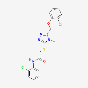 2-({5-[(2-chlorophenoxy)methyl]-4-methyl-4H-1,2,4-triazol-3-yl}sulfanyl)-N-(2-chlorophenyl)acetamide