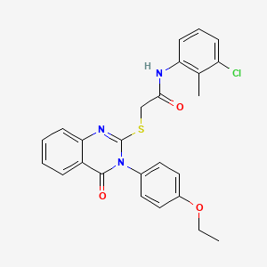 molecular formula C25H22ClN3O3S B3517107 N-(3-chloro-2-methylphenyl)-2-{[3-(4-ethoxyphenyl)-4-oxo-3,4-dihydroquinazolin-2-yl]sulfanyl}acetamide 