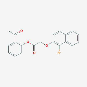 molecular formula C20H15BrO4 B3517111 2-acetylphenyl [(1-bromo-2-naphthyl)oxy]acetate 