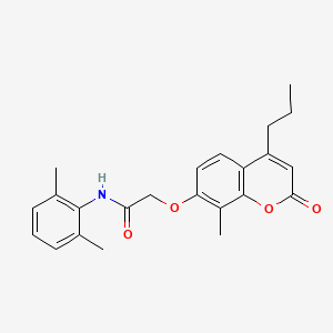 molecular formula C23H25NO4 B3517140 N-(2,6-dimethylphenyl)-2-[(8-methyl-2-oxo-4-propyl-2H-chromen-7-yl)oxy]acetamide 