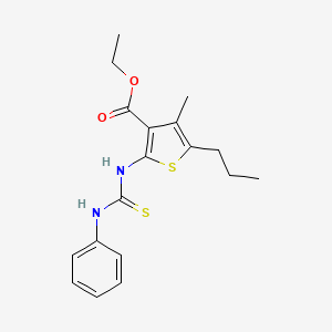 molecular formula C18H22N2O2S2 B3517143 Ethyl 4-methyl-2-(phenylcarbamothioylamino)-5-propylthiophene-3-carboxylate 