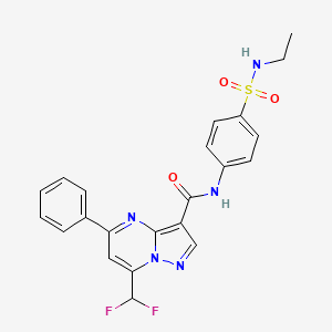 7-(difluoromethyl)-N-[4-(ethylsulfamoyl)phenyl]-5-phenylpyrazolo[1,5-a]pyrimidine-3-carboxamide