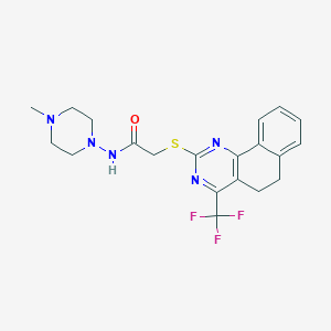 N-(4-methyl-1-piperazinyl)-2-{[4-(trifluoromethyl)-5,6-dihydrobenzo[h]quinazolin-2-yl]thio}acetamide