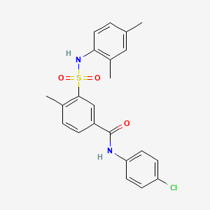 N-(4-chlorophenyl)-3-{[(2,4-dimethylphenyl)amino]sulfonyl}-4-methylbenzamide