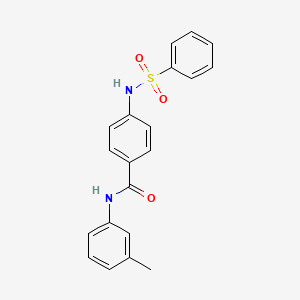 molecular formula C20H18N2O3S B3517202 N-(3-methylphenyl)-4-[(phenylsulfonyl)amino]benzamide 