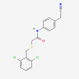 N-[4-(cyanomethyl)phenyl]-2-[(2,6-dichlorobenzyl)sulfanyl]acetamide