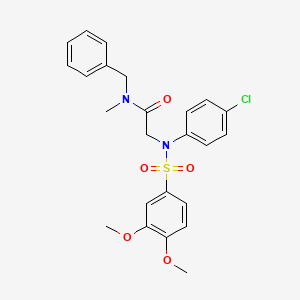 N~1~-benzyl-N~2~-(4-chlorophenyl)-N~2~-[(3,4-dimethoxyphenyl)sulfonyl]-N~1~-methylglycinamide