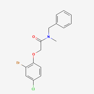 molecular formula C16H15BrClNO2 B3517252 N-benzyl-2-(2-bromo-4-chlorophenoxy)-N-methylacetamide 