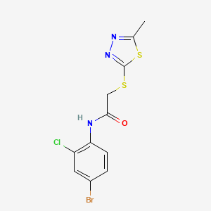 N-(4-bromo-2-chlorophenyl)-2-[(5-methyl-1,3,4-thiadiazol-2-yl)sulfanyl]acetamide