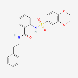 2-(2,3-DIHYDRO-1,4-BENZODIOXINE-6-SULFONAMIDO)-N-(2-PHENYLETHYL)BENZAMIDE